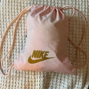 Nike drawstring backpack pink